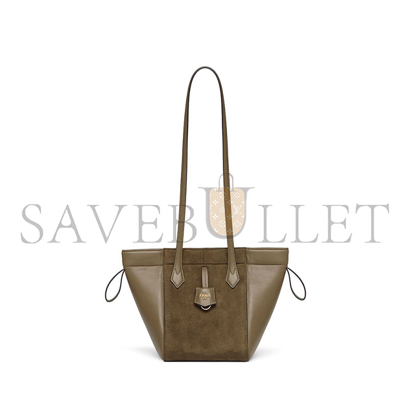 FENDI ORIGAMI MINI LEATHER GREEN 8BS083AS79F1PPT (19*15*15cm)